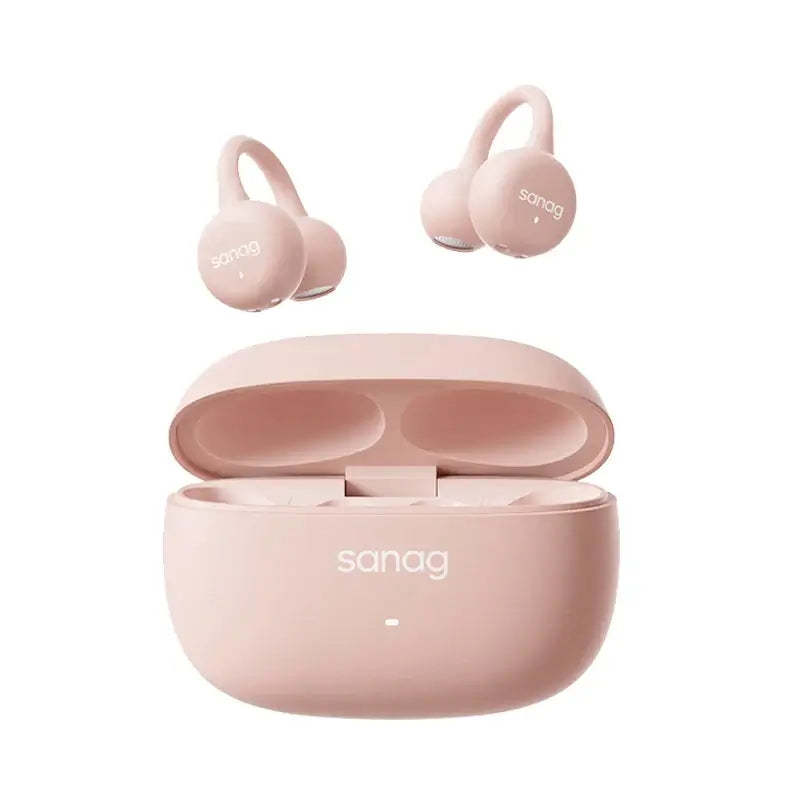 Sanag Z37 Ear Clip Earphones Bluetooth 5.4 Air Conduction Open Ear Earbud Wireless Bluetooth Headphones 3.3g IPX4 40H Playback