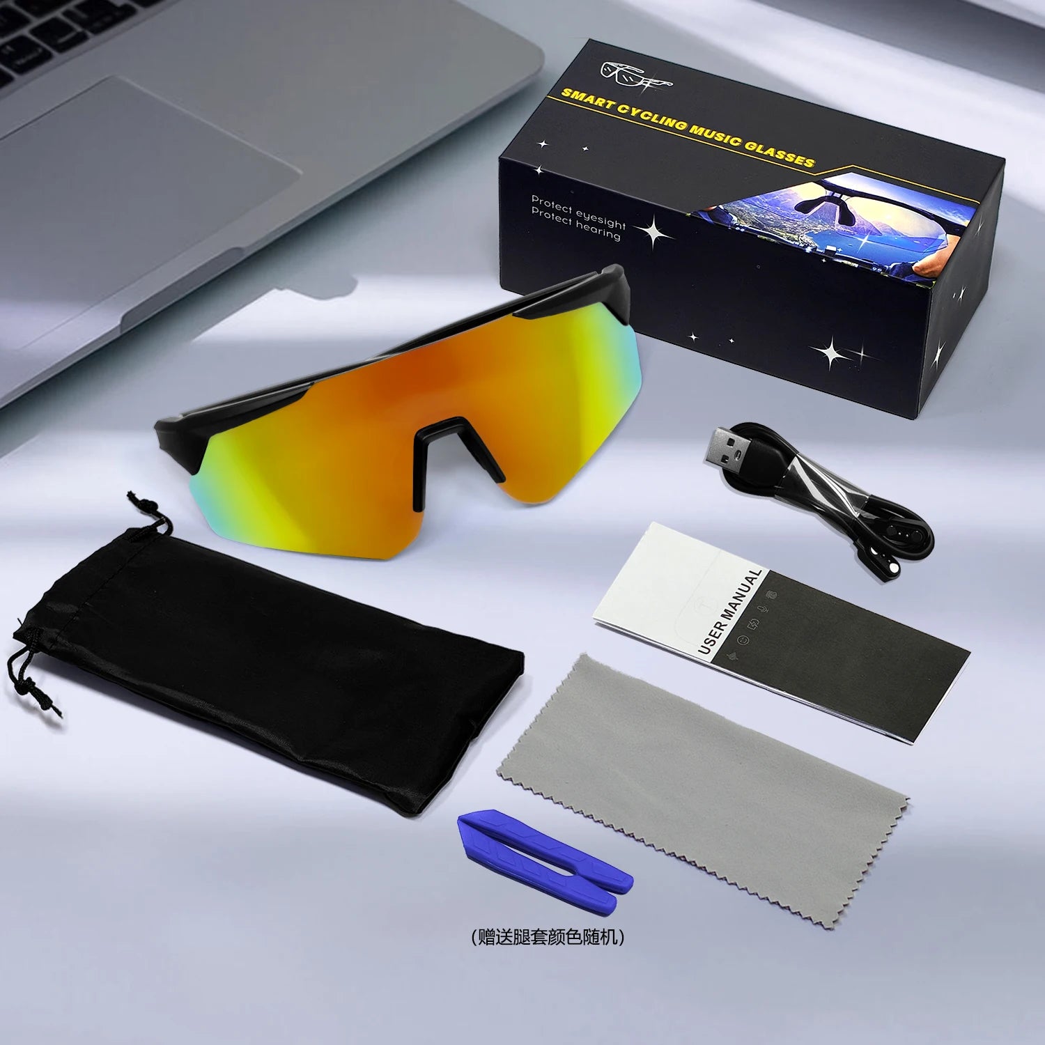 Smart Glasses Anti-blue Light UV Protection UV400 Voice Intelligent BT5.4 Lightweight Hands-Free Calling Music Play Headphones