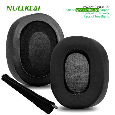 Nullkeai Replacement Ear Cushion for Anker Soundcore Life Q30 Q35 Q10 Q20 Headphone Cooling Gel Earpads Mesh Sleeve Pad Earmuffs