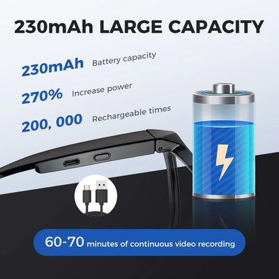 High Quality HD 1080P 4K Wireless BT5.0 camera glasses video recording sport sunglasses glasses with a camera Camera Glasses