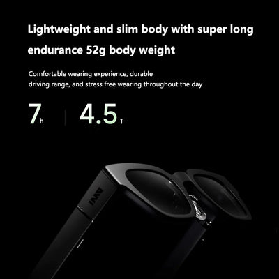 INMO Go Smart AR Glasses Wireless Ultra Light AI Assistant Glasses for Music/Call/Translator/Prompter/Navigation/Bluetooth Audio