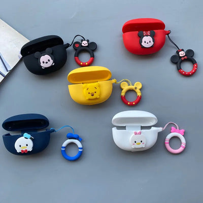 New Cartoon Case for Redmi Buds 4 Active Wireless Bluetooth Earphone Protective Sleeve Silicone Anti Drop Soft Case with Keyring