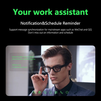 INMO Go Smart AR Glasses Wireless Ultra Light AI Assistant Glasses for Music/Call/Translator/Prompter/Navigation/Bluetooth Audio