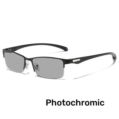 Smart Photochromic Reading Glasses for Men Trendy Presbyopia Sunglasses 2 in 1 Unisex Farsighted Eyewear Prescription +1.0 +1.5