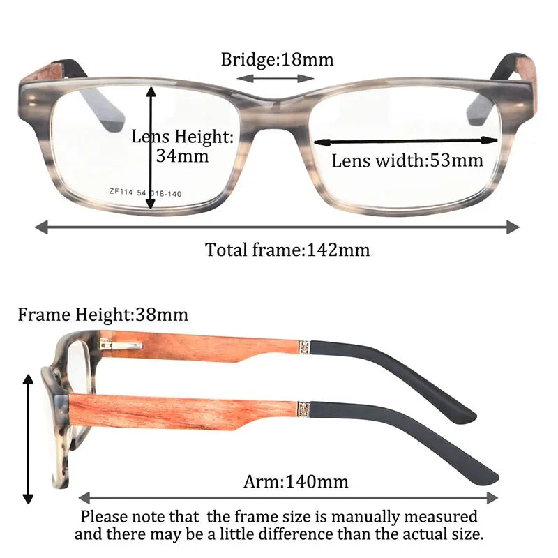 Progressive Multifocal Reading Glasses Men Women wood glases smart progressive multifocal lenses acetate frame for men