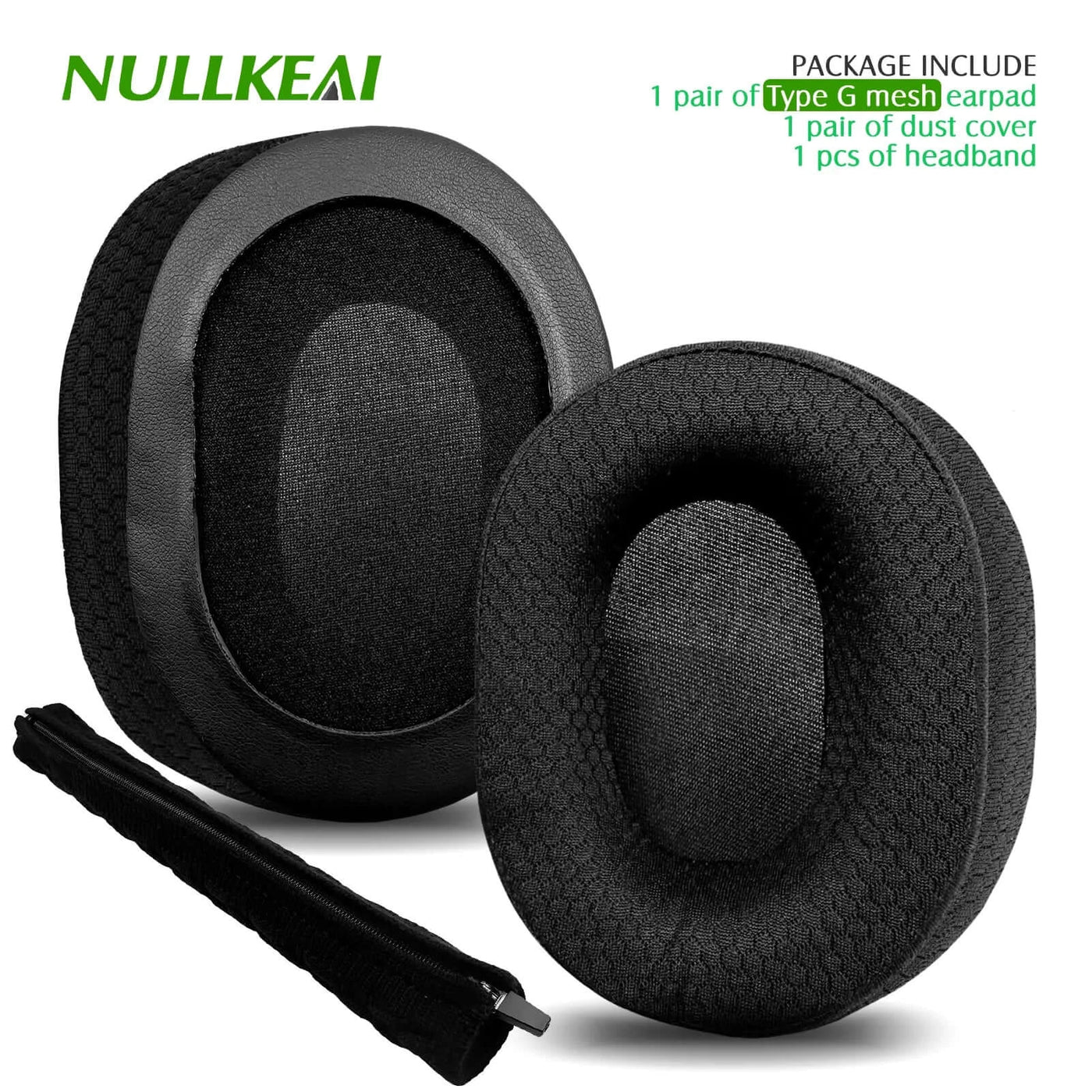 Nullkeai Replacement Ear Cushion for Anker Soundcore Life Q30 Q35 Q10 Q20 Headphone Cooling Gel Earpads Mesh Sleeve Pad Earmuffs