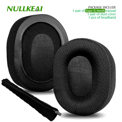 Nullkeai Replacement Ear Cushion for Anker Soundcore Life Q30 Q35 Q10 Q20 Headphone Cooling Gel Earpads Mesh Sleeve Pad Earmuffs