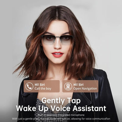 New smart glasses with auto-sensitive lenses, built-in microphone and speaker for sports, driving, fishing and everyday wear.