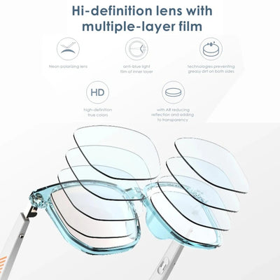 MX06 Smart Bluetooth 5.0 SunGlasses Headphones with Speaker Wireless Audio Touch Hands Free Calling Stereo Music Sport Otdoor