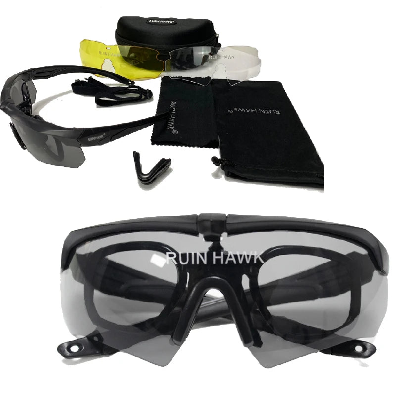 Outdoor Military Equipment Tactical Glasses Mountain Cycling Sports Sunglasses Hunting Air Gun Shooting Protective Glasses
