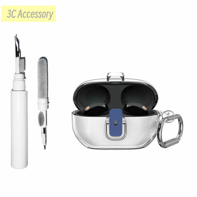 \2 in 1 case for Sony WF-1000XM5 Protective Case With cleaning pen Luxury PC Hard Shell for women men for Sony WF-1000XM5 2023