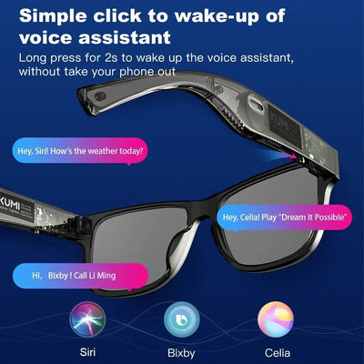 New KUMI Meta V1 Smart Glasses IPX4 Waterproof Break Audio-visual Imagination Create Bluetooth glasses Bluetooth 5.0 Phone Call