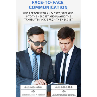 Ai Translation Smart Bluetooth Glasses Xg88Pro Connect To a Wireless Bluetooth Headset For Real-Time Multi-Language Translation