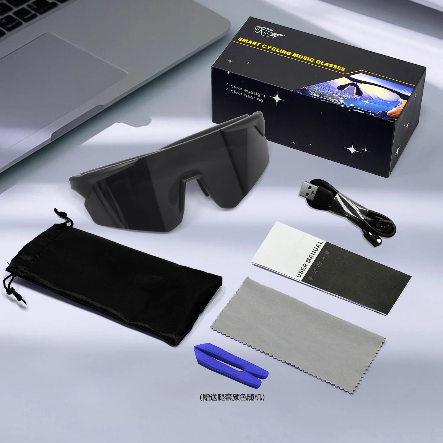 Smart Glasses Anti-blue Light UV Protection UV400 Voice Intelligent BT5.4 Lightweight Hands-Free Calling Music Play Headphones
