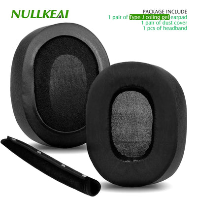 Nullkeai Replacement Ear Cushion for Anker Soundcore Life Q30 Q35 Q10 Q20 Headphone Cooling Gel Earpads Mesh Sleeve Pad Earmuffs