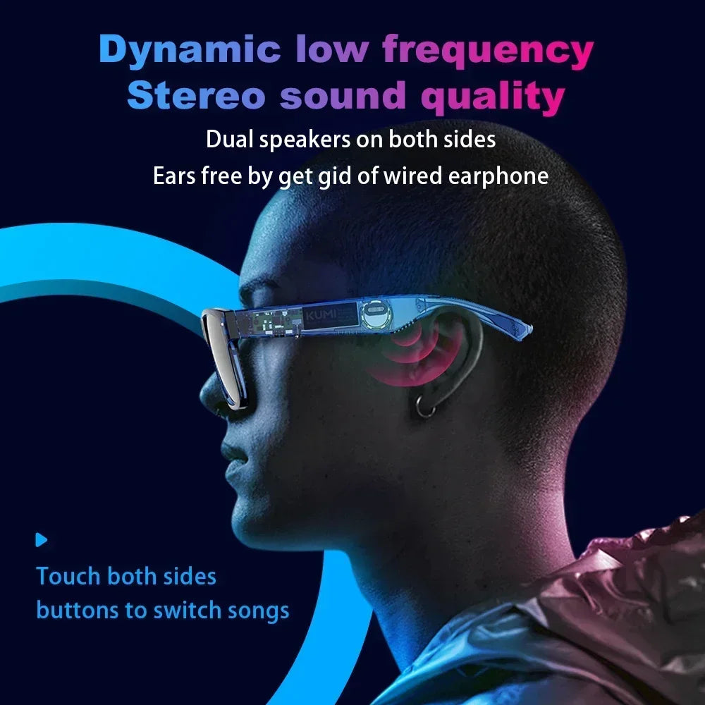 New KUMI Meta V1 Smart Glasses IPX4 Waterproof Break Audio-visual Imagination Create Bluetooth glasses Bluetooth 5.0 Phone Call