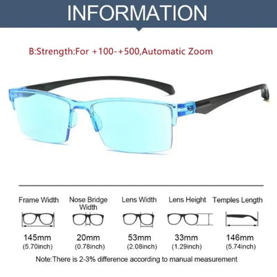 Anti-Blue Light Reading Glasses Smart Automatic Zoom Eyeglasses Men Women Optical Spectacle Computer Eyeglass