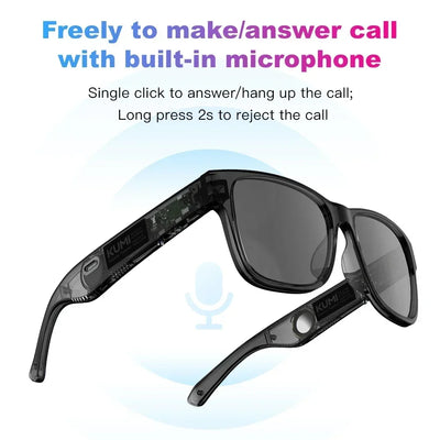 New KUMI Meta V1 Smart Glasses IPX4 Waterproof Break Audio-visual Imagination Create Bluetooth glasses Bluetooth 5.0 Phone Call