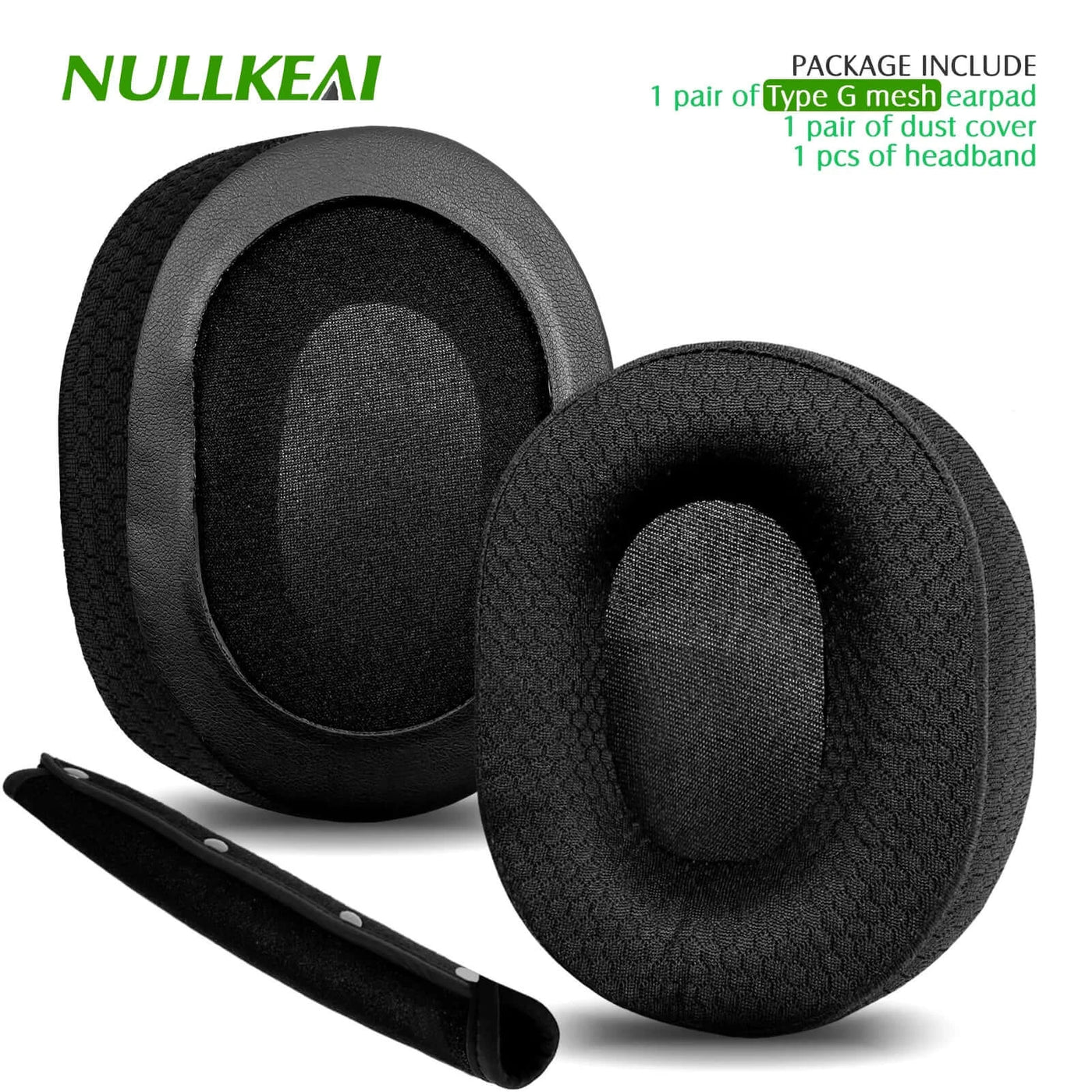 Nullkeai Replacement Ear Cushion for Anker Soundcore Life Q30 Q35 Q10 Q20 Headphone Cooling Gel Earpads Mesh Sleeve Pad Earmuffs