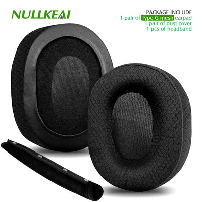 Nullkeai Replacement Ear Cushion for Anker Soundcore Life Q30 Q35 Q10 Q20 Headphone Cooling Gel Earpads Mesh Sleeve Pad Earmuffs