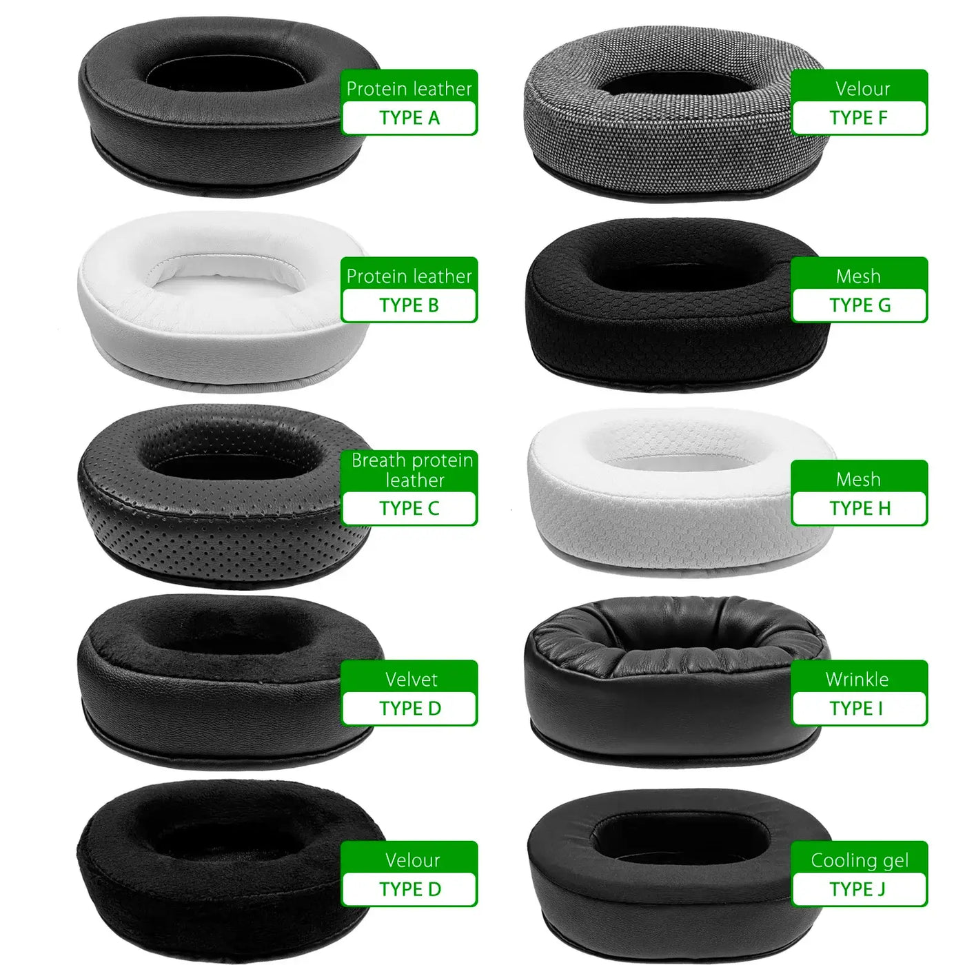 Nullkeai Replacement Ear Cushion for Anker Soundcore Life Q30 Q35 Q10 Q20 Headphone Cooling Gel Earpads Mesh Sleeve Pad Earmuffs