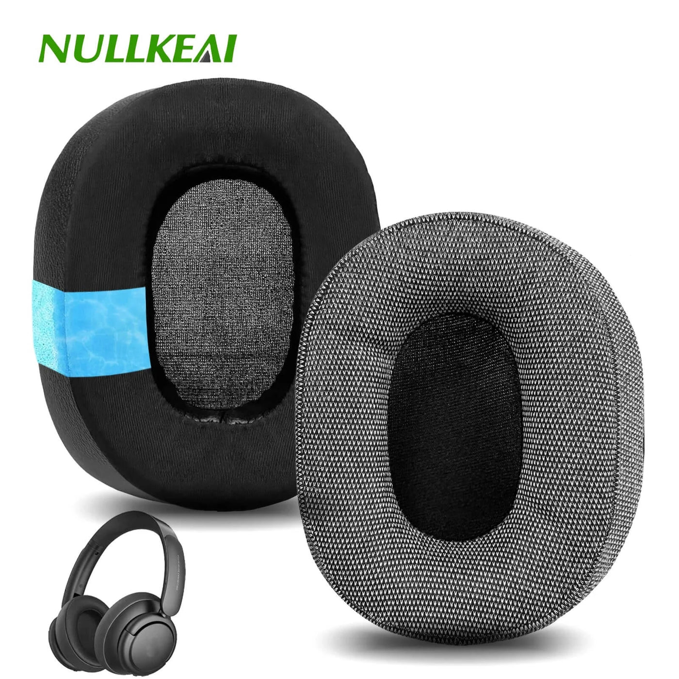 Nullkeai Replacement Ear Cushion for Anker Soundcore Life Q30 Q35 Q10 Q20 Headphone Cooling Gel Earpads Mesh Sleeve Pad Earmuffs